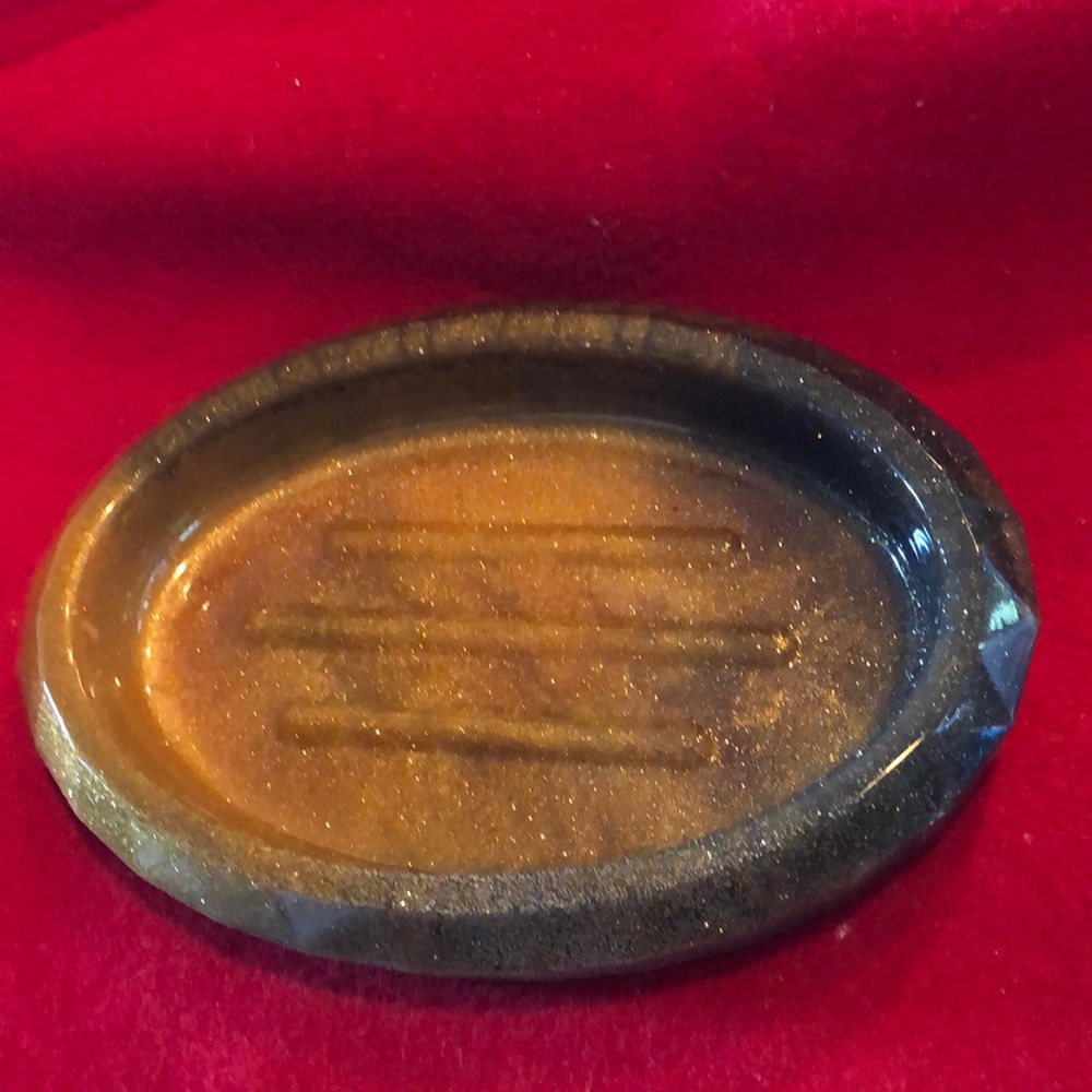 Soap, dish, oval, Graham, Gold